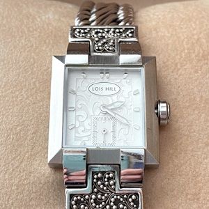 LOIS HILL Woman’s Sterling Silver Bracelet SWISS Watch LH-0002